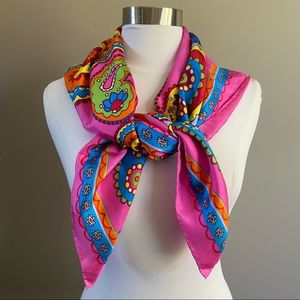 Tepper Jackson Groovy Paisley Print Silk Scarf